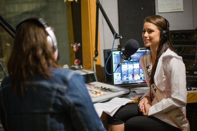 WTBU News Director, Nicole Jacques on air with Nia Sanchez